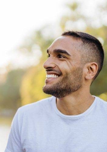 Man With A Trimmed Beard Smiling